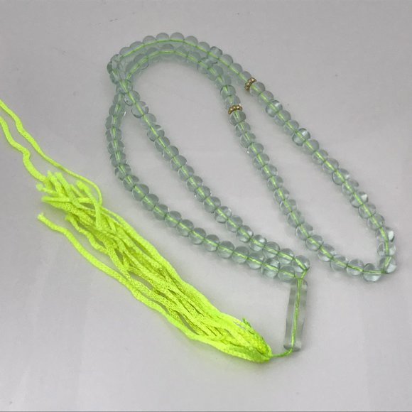Prayer Beads Tasbeeh Clear Plastic Green Thread Mu - Picture 3 of 6